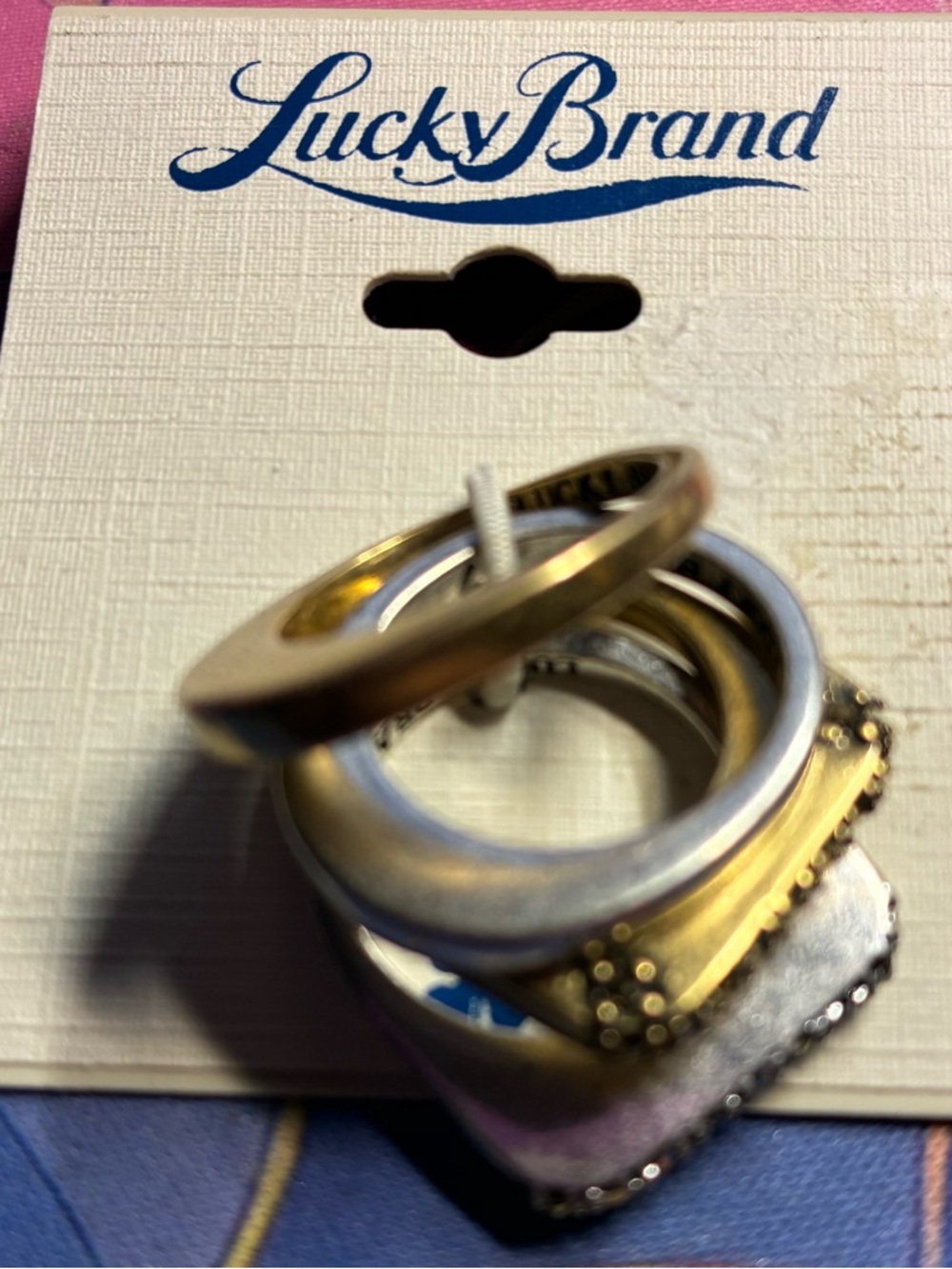 Lucky Brand Two-Tone Stackable Rings - Gold & Silver